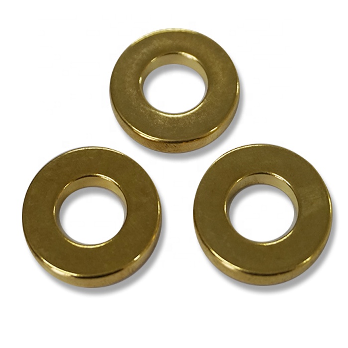 Диаметр 11 мм N42 Суперсильные маленькие кольцевые магниты с золотым покрытием