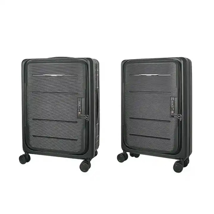 Складной декоративный передний открывающийся расширяемый дорожный чемодан, чемодан на тележке